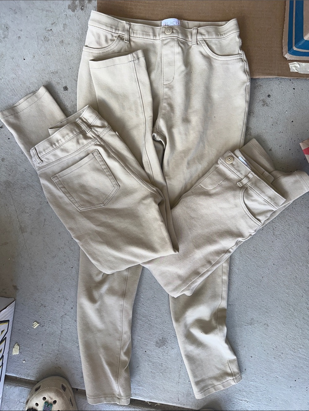 Place Kids Beige/Tan Stretch Jeggings